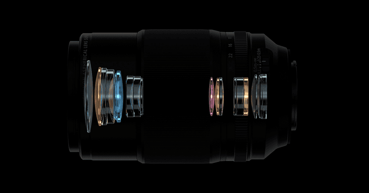 fujifilm xf 80mm f2.8 có 16 thấu kính quang học trong 12 nhóm