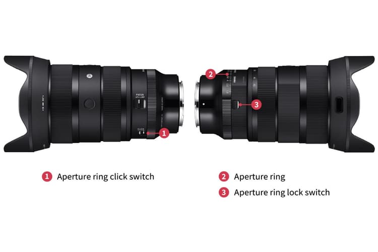SIGMA 28-45mm F//1.8 DG DN (Art) trang bị công tắc khóa vòng khẩu độ