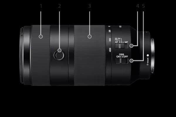 Điều khiển Sony FE 100-400mm f/5.6-8 OSS thuận tiện