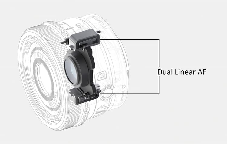 Sony FE 50mm f2.5 G - Động cơ AF tuyến tính kép