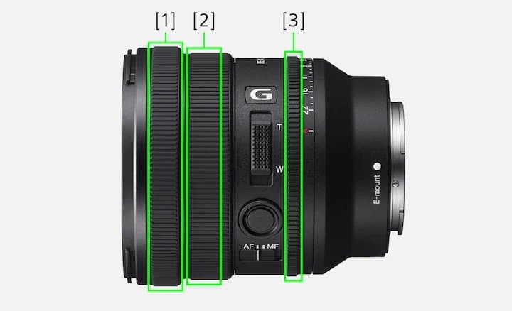 Sony FE PZ 16-35mm f4 G với 3 vòng riêng biệt