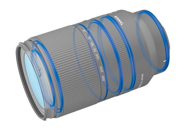 Ống kính Tamron 70-180mm f/2.8 Di III VC VXD G2 được trang bị công nghệ chống rung VC (Vibration Compensation)