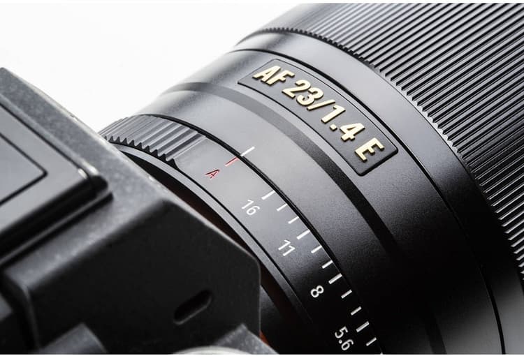 thiết kế ống kính Viltrox AF 23mm f14 STM ED IF for sony