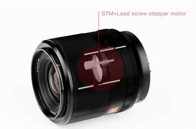 Ống kính Viltrox AF 28mm f/1.8 FE sử dụng động cơ STM+Lead