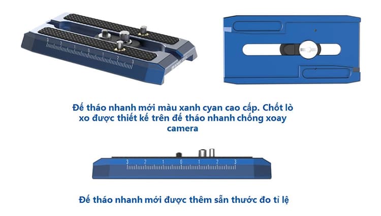 Hệ thống tháo nhanh tương thích nhiều plate