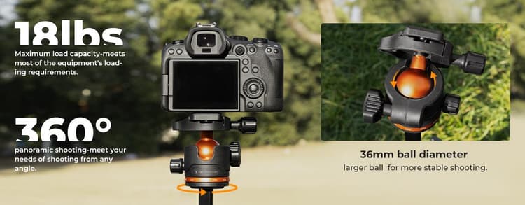 Đầu bi 36mm hỗ trợ xoay 360° mượt mà