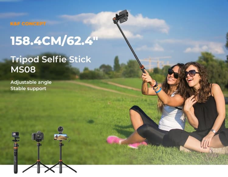 K&F Concept Selfie Stick Tripod 158cm