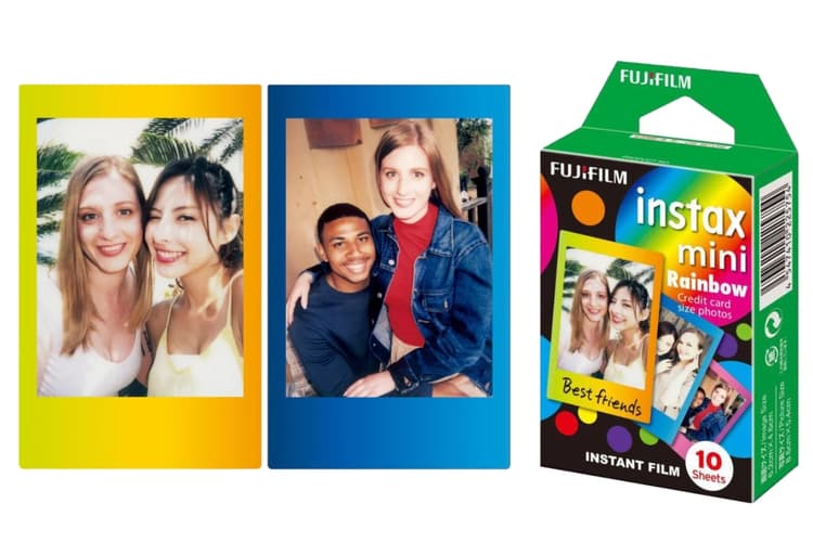 Film máy ảnh viền màu Film Instax Mini 10x1 (10 tấm) tương thích với nhiều dòng máy ảnh