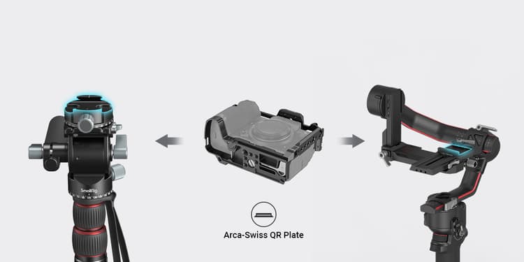 SmallRig Cage cho FUJIFILM X-H2 và X-H2S tích hợp tấm láo thắp nhanh Arca-Swiss