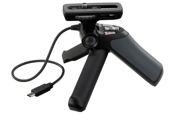 Báng tay cầm Sony GP-VPT1 tích hợp chân tripod mini hỗ trợ người dùng thao tác chỉ bằng một tay