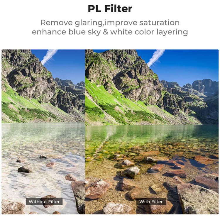 Kính lọc K&F Filter Set cho DJI Neo (CPL+ND8+ND16) giúp tăng cường màu sắc và độ tương phản