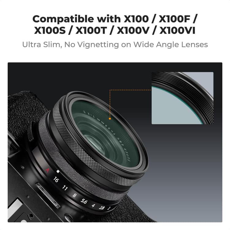 Kính lọc K&F Concept Nano-Xcel MC-UV Filter Cho x100v/x100VI