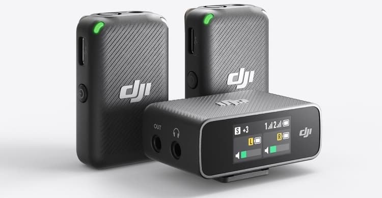 Bộ thu của DJI Mic tích hợp màn hình cảm ứng cho phedp quan sát trực quan