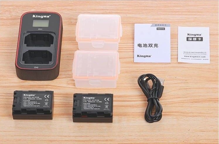 Combo Bộ sạc đôi và 2 pin KingMa NP-FZ100