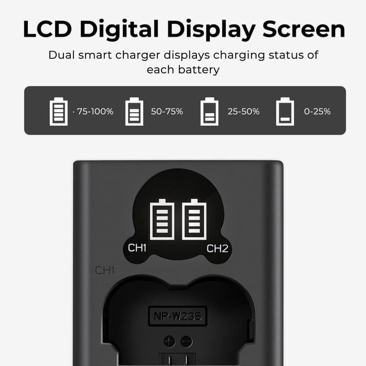 Hiển thị trạng thái sạc trực quan qua màn hình LCD