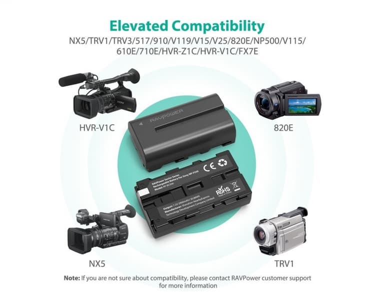 Sạc đôi và hai pin Sony NP-F550 RAVPower