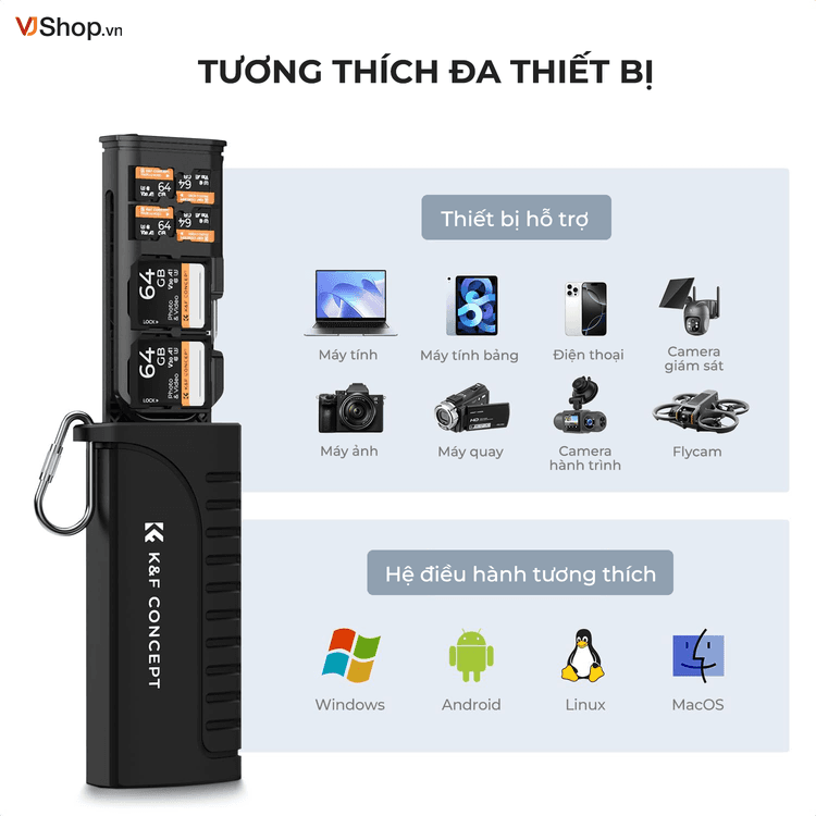 Tương thích đa thiết bị, kết nối tiện lợi