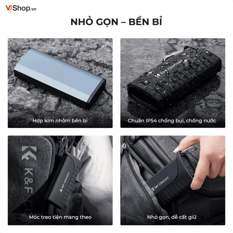 K&F Concept Đầu đọc tốc độ cao và lưu trữ SD/MicroSD - KF31.190 thiết kế chống chịu thời tiết tốt