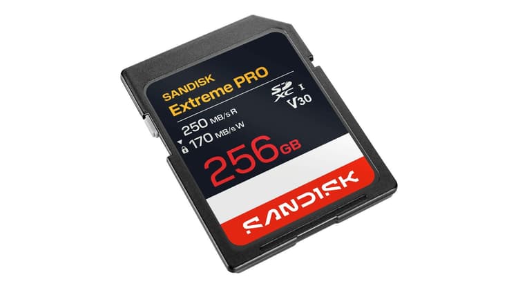 Thẻ nhớ SanDisk SD Extreme Pro 250MB/s có dung lượng lớn