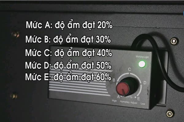 Tủ chống ẩm Nikatei NC-30C 30L thiết kế núm xoay điều chỉnh độ ẩm cơ học