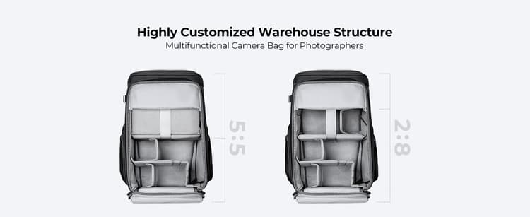 K&F Concept Backpack 25L còn đi kèm áo mưa chuyên dụng