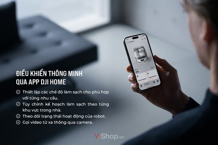 DJI Romo điều khiển thông minh qua DJI Home App