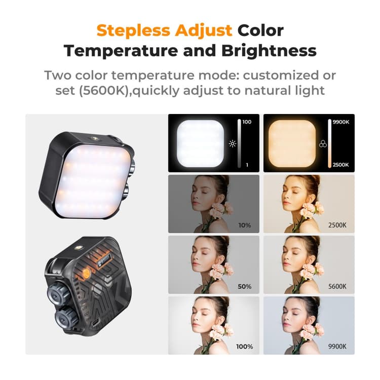 Đèn K&F Vi-Color KF34.035 hỗ trợ hai chế độ nhiệt độ màu