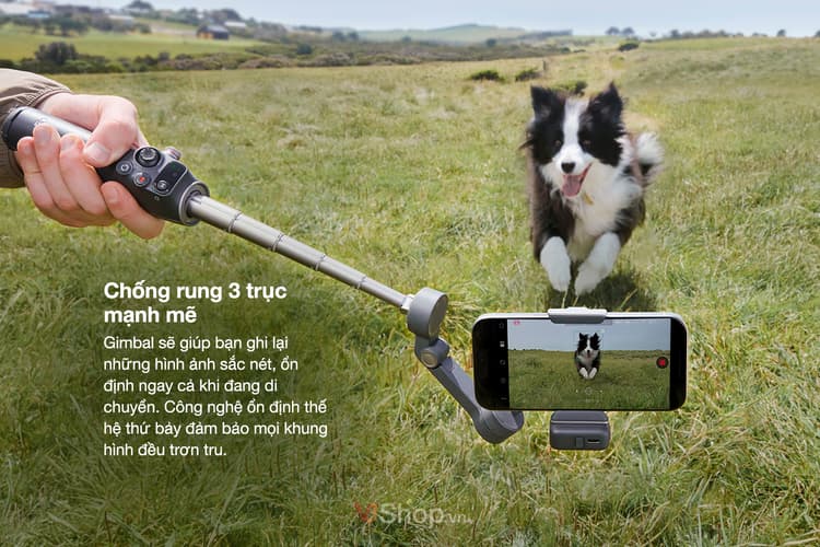 Osmo Mobile 7 Series sử dụng công nghệ ổn định thế hệ thứ bảy của DJI với hệ thống chống rung 3 trục