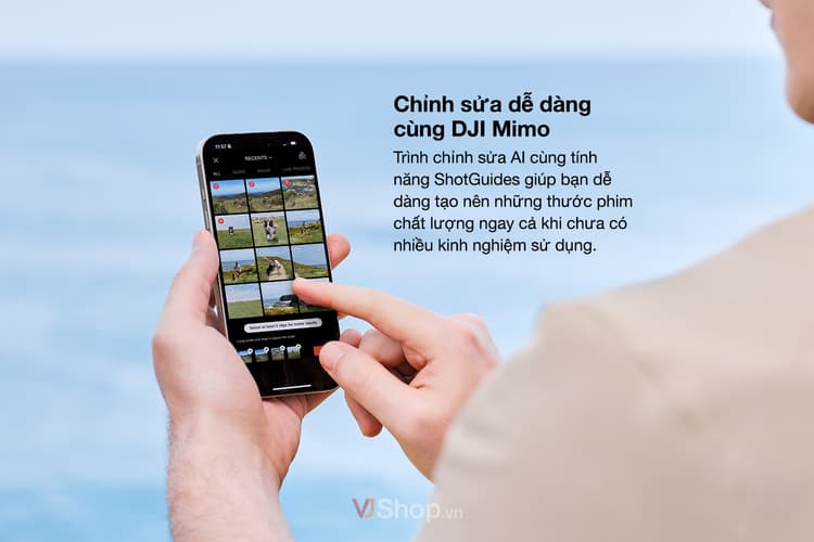 Ghép nối Osmo Mobile 7 Series với ứng dụng DJI Mimo để tận hưởng trải nghiệm chỉnh sửa trong một lần chạm
