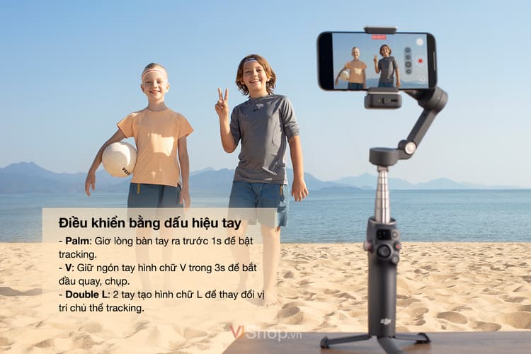 DJI OM 7P kết hợp Multifunctional Module, cung cấp khả năng điều khiển bằng cử chỉ tay