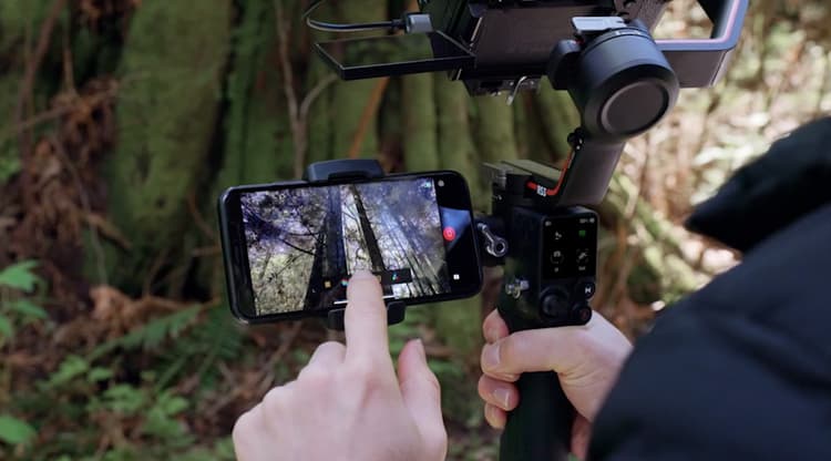 Giám sát khung hình qua điện thoại trên DJI RS 3 3