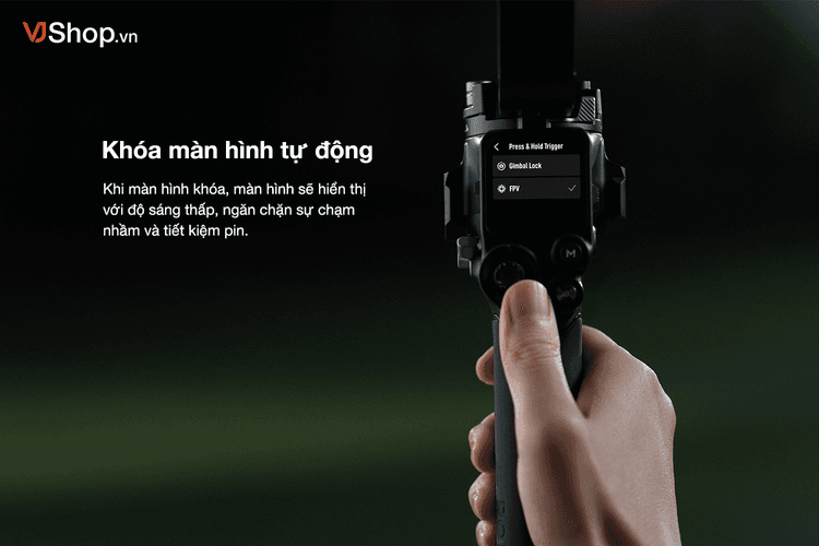 Gimbal DJI RS 4 Pro - Khóa màn hình tự động