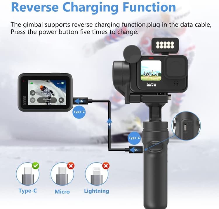 Gimbal INKEE Falcon Plus có thời lượng pin lớn