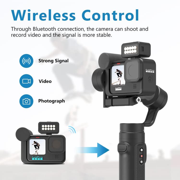 INKEE Falcon Plus cho phép điều khiển không dây camera qua kết nối bluetooth