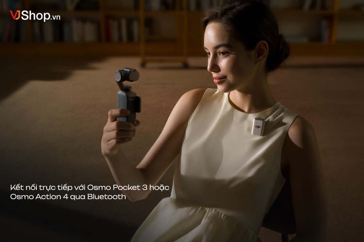 DJI Mic 2 vẫn có thể kết nối trực tiếp với Osmo Pocket 3 hoặc Osmo Action 4 qua Bluetooth