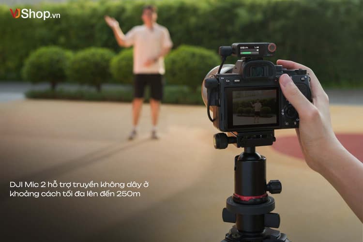 DJI Mic 2 cung cấp phạm vi truyền âm thanh với khoảng cách tối đa lên đến 250m