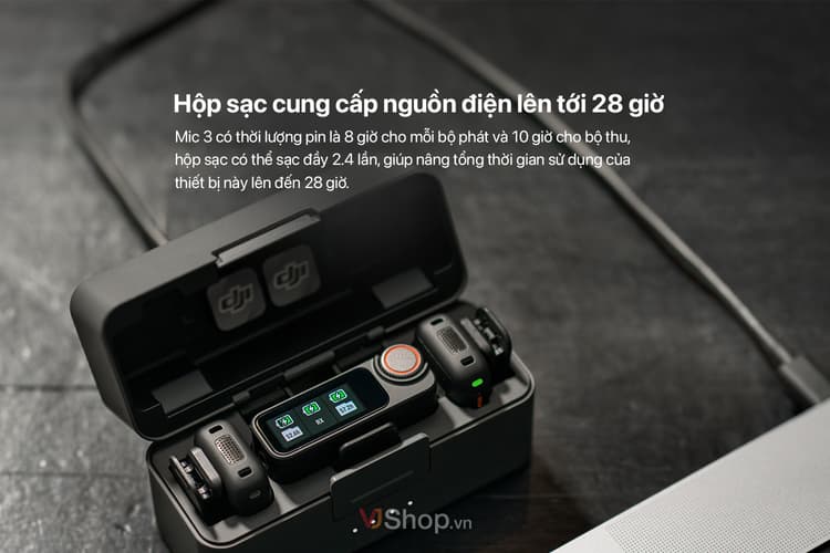 DJI Mic 3 được thiết kế để đồng hành cùng bạn trong mọi buổi quay dài hơi