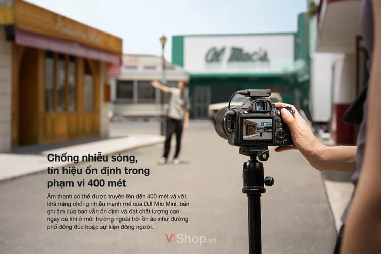 DJI Mic Mini có khả năng truyền tải âm thanh lên đến 400m