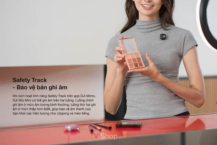 DJI Mic Mini có thể ghi âm dưới dạng hai bản ghi riêng biệt, đảm bảo an toàn, tránh bị mất dữ liệu