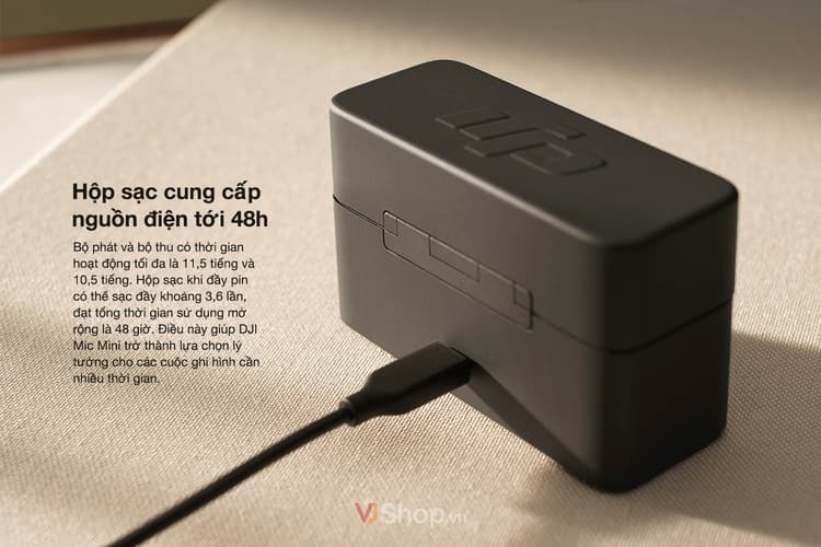DJI Mic Mini có thể ghi âm lên đến 48 giờ