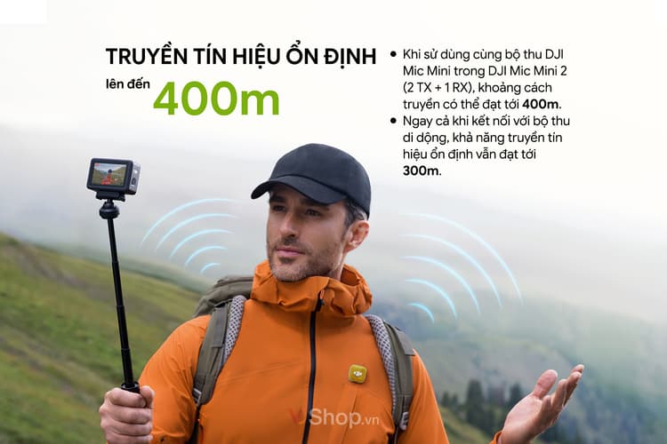 DJI Mic Mini 2 giữ tín hiệu sạch trong môi trường phức tạp