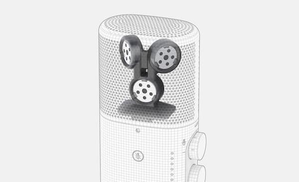 Microphone Sony ECM-S1 được trang bị 3 củ micro có đường kính lớn 14mm