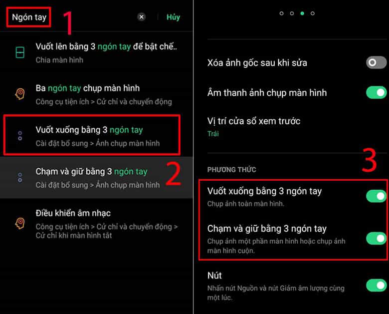 chụp ảnh màn hình điện thoại oppo