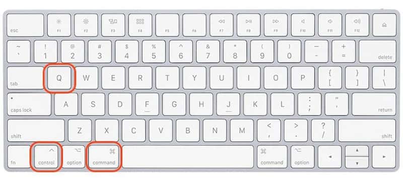 Sử dụng phím tắt Command + Control + Q