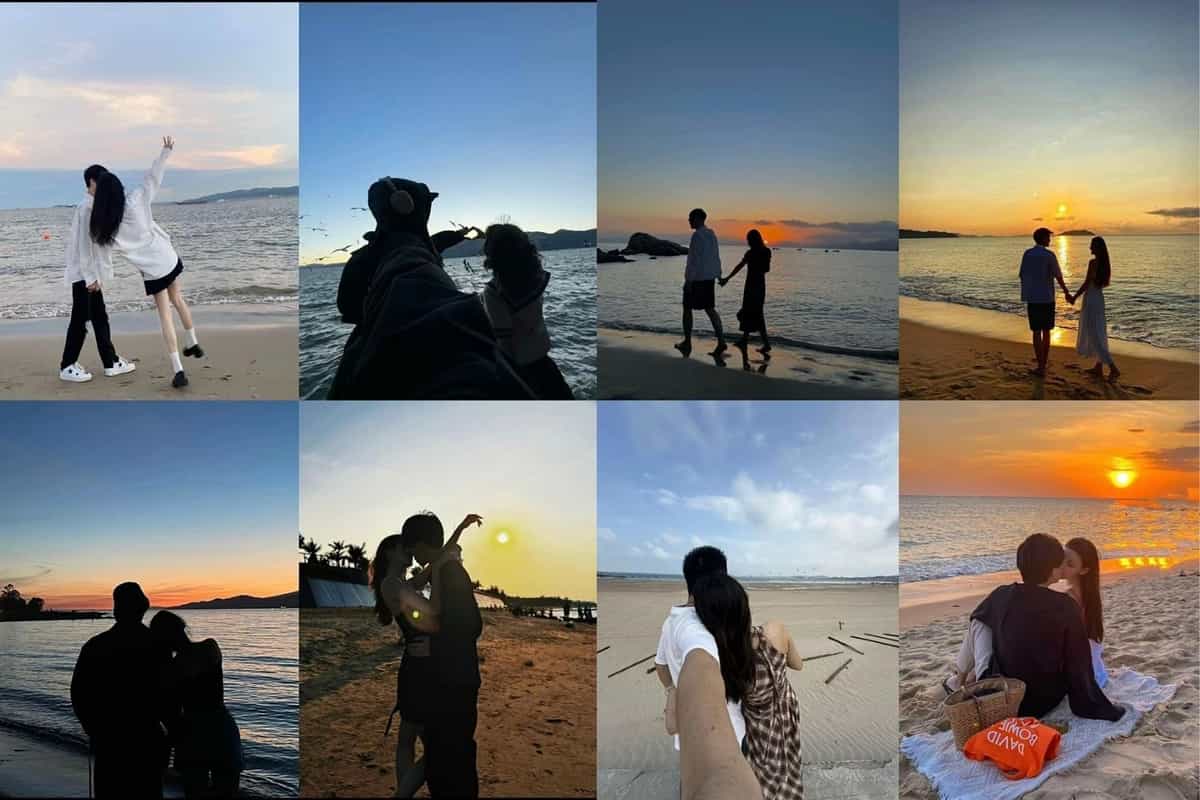Cách tạo dáng cho cặp đôi khi đi biển