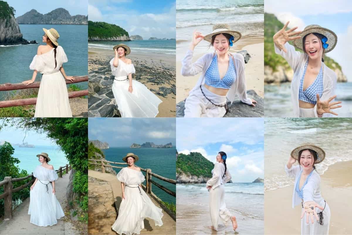 Cách tạo dáng chụp ảnh biển cho nữ phong cách dễ thương