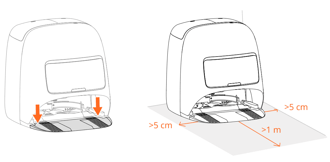 Gắn tấm đế vào trạm gốc DJI ROMO