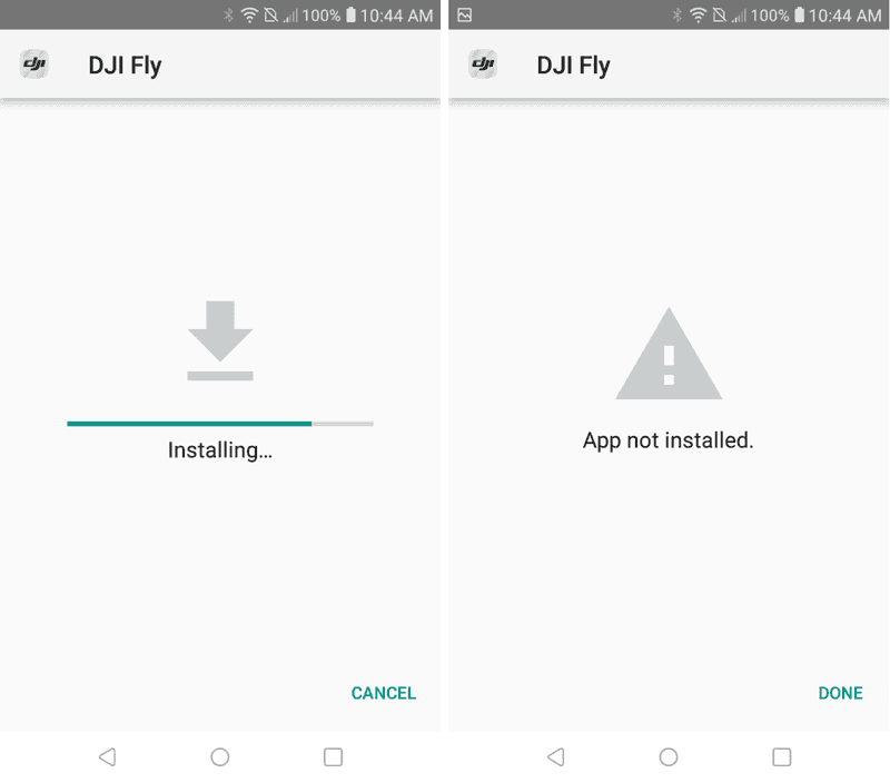DJI Fly cho Android - Một số máy không được hỗ trợ cài đặt