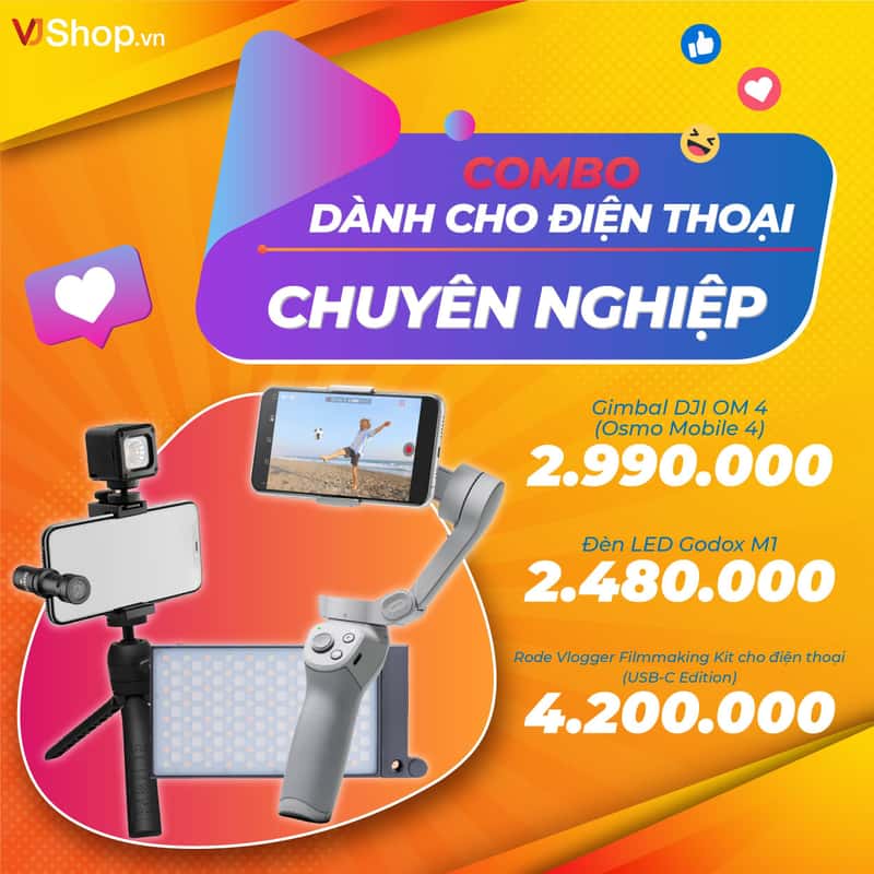 Combo thiết bị livestream chuyên nghiệp cho điện thoại - Combo chuyên nghiệp