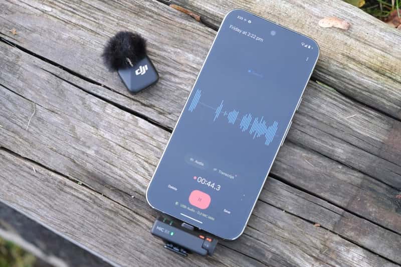 DJI Mic Mini Receiver hỗ trợ kết nối với điện thoại thông minh